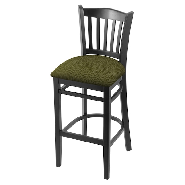 25" Counter Stool, Black Finish, Graph Parrot Seat